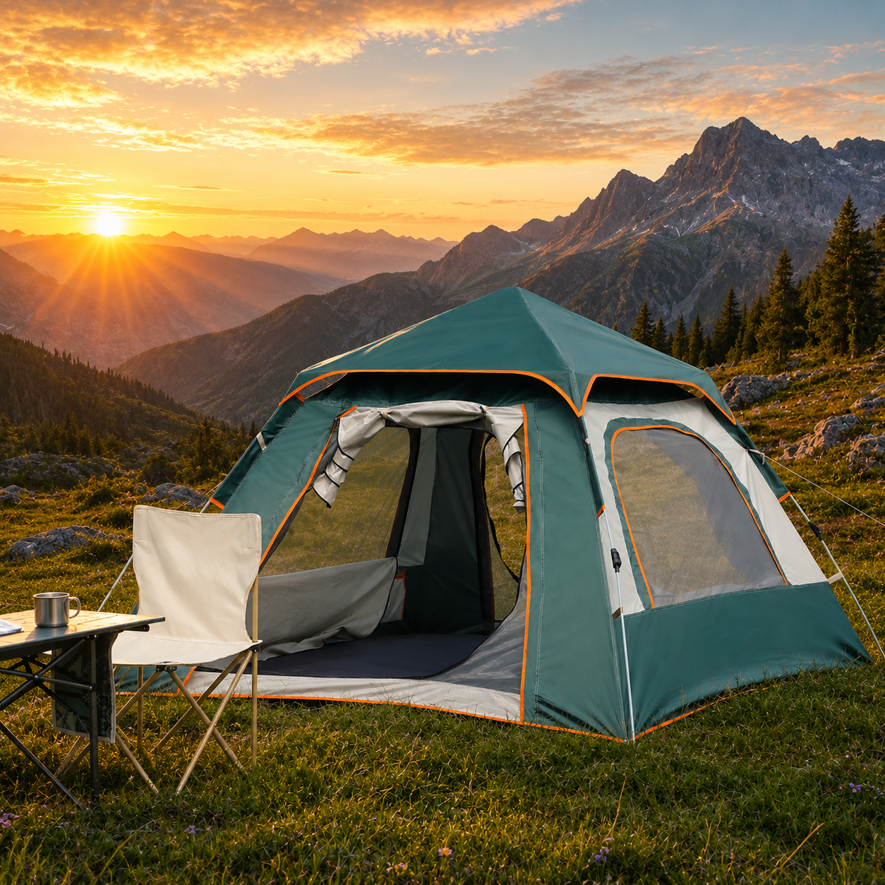 Fast Opening Outdoor Camping & Mountaineering Waterproof Hiking Tent