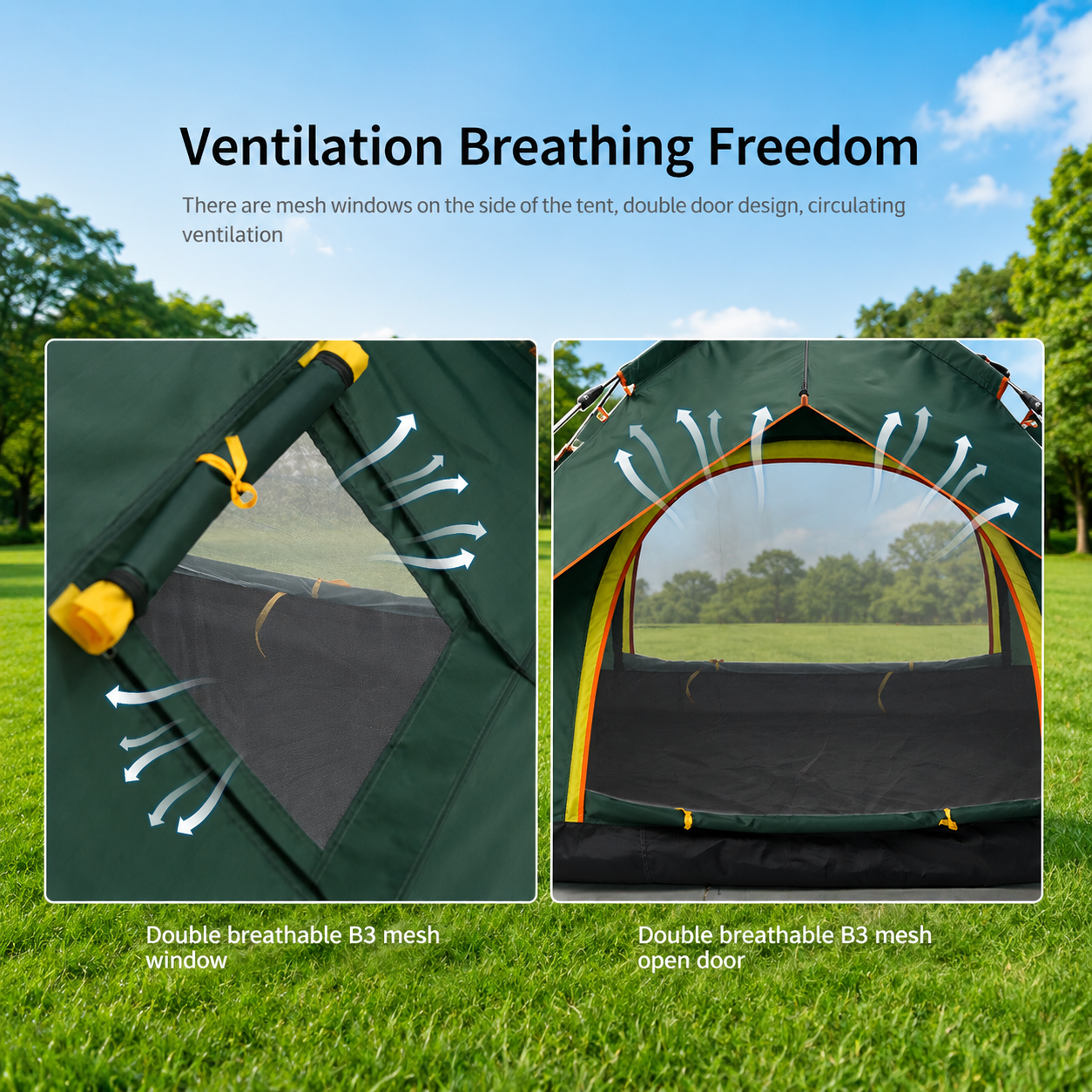 Portable Quick Opening Rainproof Camping Tent for Outdoor