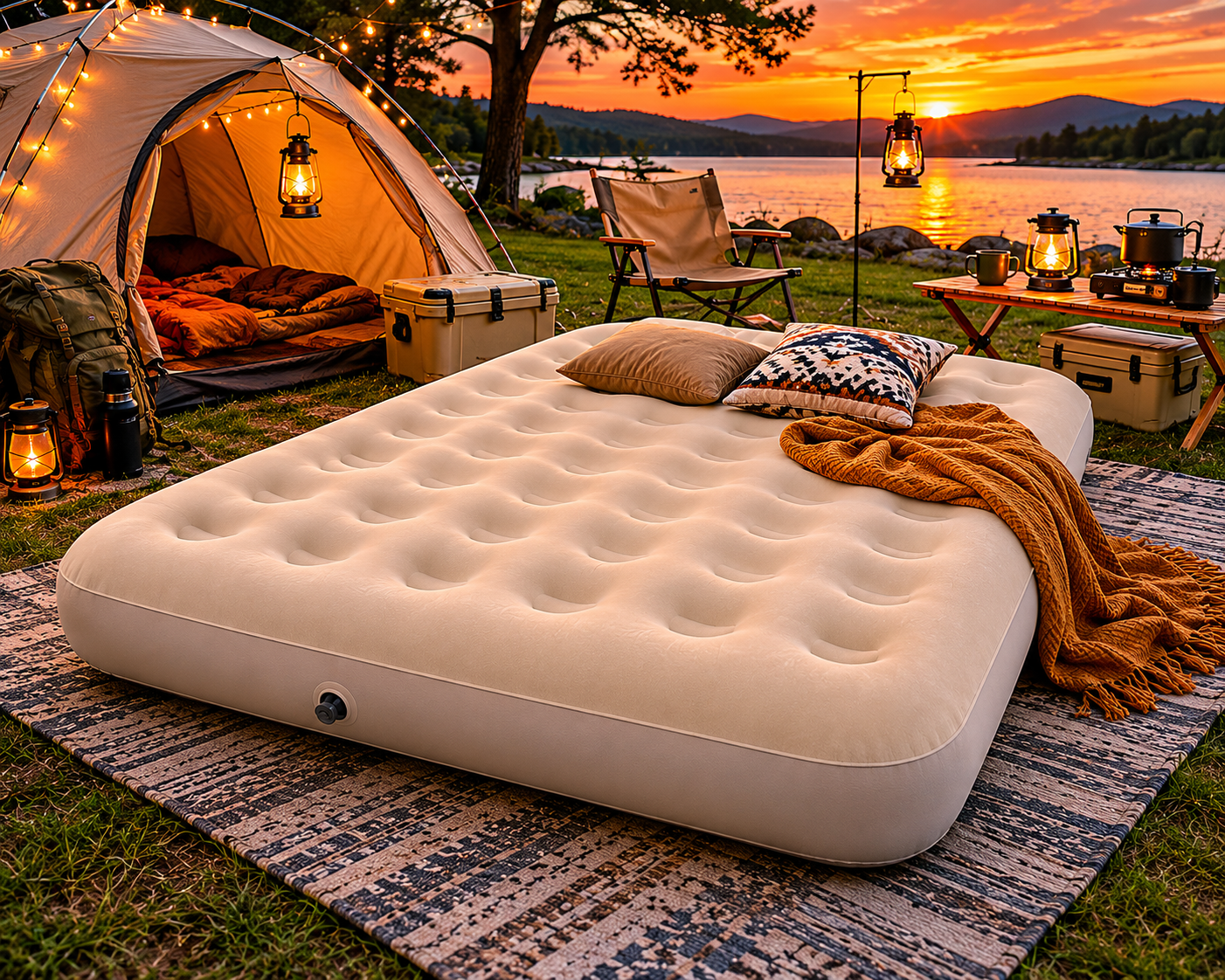 Automatic Built-in Air Bed Mattress for Outdoor Camping Home